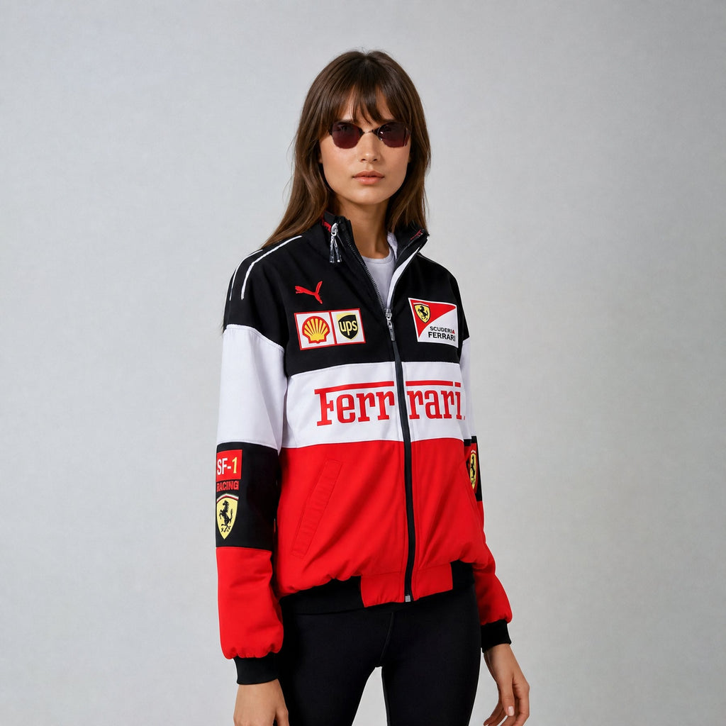 Vintage unisex Ferrari jacket – retro racing style