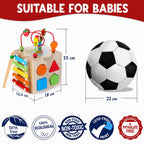 MINDBLOX – 8-in-1 Wooden Montessori Learning Cube for Toddlers with Educational Games
