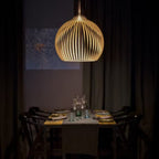 Adjustable Wooden Pendant Light Vintage LED Lighting
