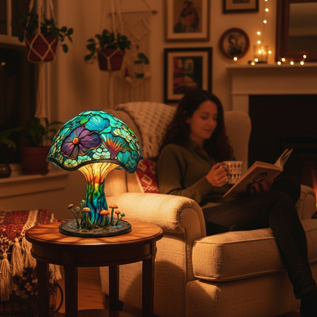 AuraGlass – Magical Coloured Glass Lamp for a Relaxing Atmosphere