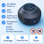 Ultrasonic Bee & Wasp Repellent Device | Chemical-Free. 360° Coverage for Home & Outdoor Pest Control