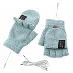 USB rechargeable warm wave heated gloves