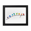 Wall Art Picture Frame Sea Glass Bird Driftwood Coastal Display