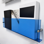 Wall Shelf Acrylic Floating Magazine Display Storage Organiser
