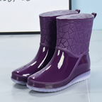 Women's short wellies, mid-calf rain boots