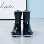 Women's short wellies, mid-calf rain boots