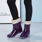 Women's short wellies, mid-calf rain boots